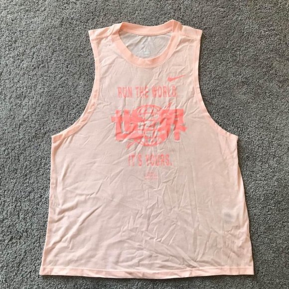 Nike Tops Nike Womens Medium Orange Athletic Tank Top Poshmark